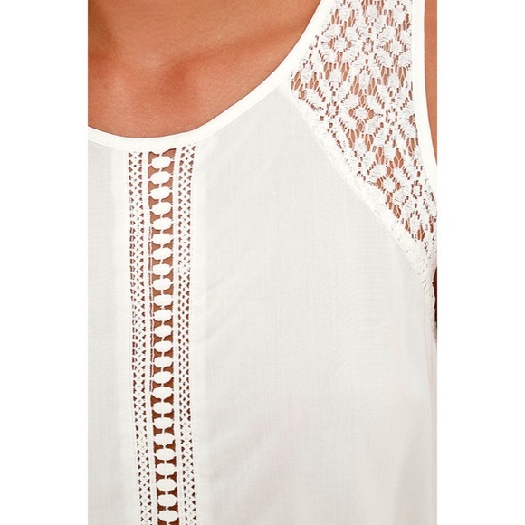 Lulu’s Anything is Possible Ivory Lace Top - Picture 5 of 8